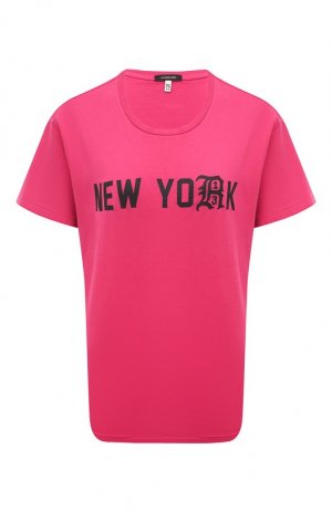 Хлопковая футболка R13. Цвет: розовый