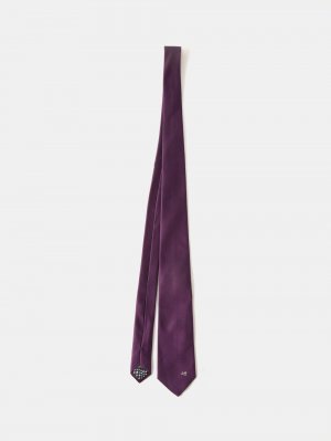 Шелковый галстук «бокал шампанского» с жаккардовым узором , фиолетовый Paul Smith
