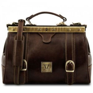 Кожаный саквояж Monalisa TL10034 Темно- коричневый Tuscany Leather