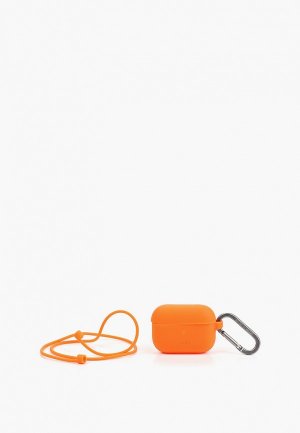 Чехол для наушников Uniq AirPods Pro 2, Vencer силиконовый, с карабином и шнурком. Цвет: оранжевый