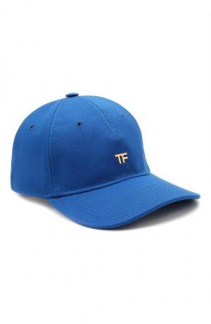 Хлопковая бейсболка Tom Ford. Цвет: синий