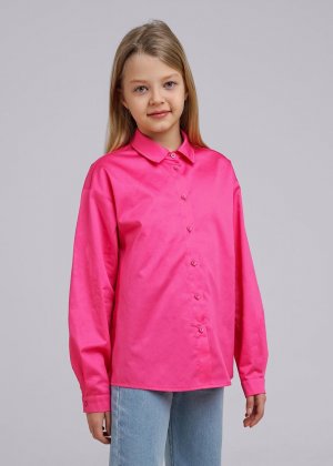 Блузка рубашка CLEVER. Цвет: т.розовый