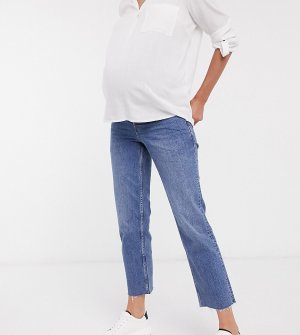 Расклешенные джинсы до щиколотки с завышенной талией ASOS DESIGN Maternity-Голубой Maternity