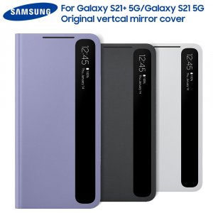 Оригинальный чехол для телефона с вертикальным зеркалом и прозрачным обзором Galaxy S21 Plus 5G + Smart View, откидная крышка, интеллектуальная крышка Samsung