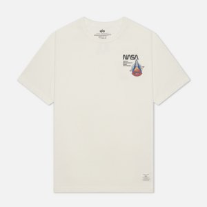 Мужская футболка NASA Columbia Alpha Industries. Цвет: белый