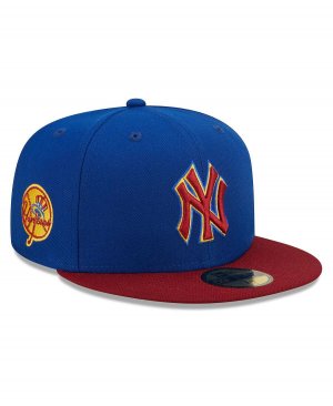 Мужская королевская красная шляпа-комбинезон с логотипом New York Yankees Primary Jewel Gold 59FIFTY. Era