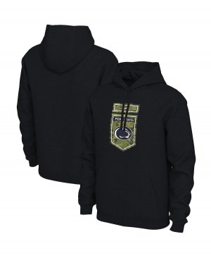 Мужской черный пуловер с капюшоном Penn State Nittany Lions Veterans Camo Nike
