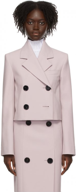 Pink Gabardine Double-Breasted Short Blazer Nina Ricci. Цвет: u3106 parma