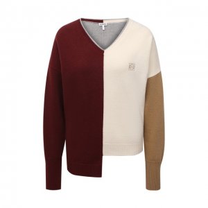 Шерстяной пуловер Loewe. Цвет: разноцветный