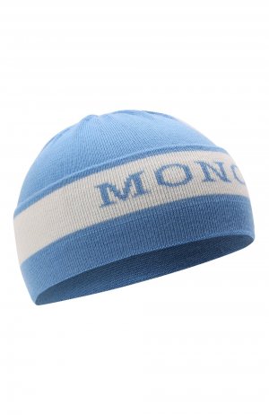 Шерстяная шапка Moncler. Цвет: голубой