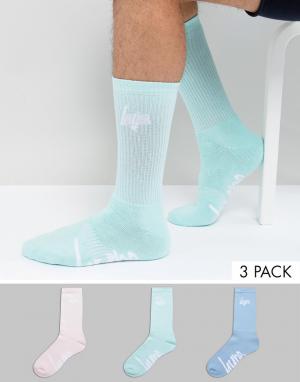 3 пары пастельных носков Hype. Цвет: розовый