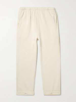 Прямые спортивные штаны из хлопкового джерси, окрашенного в готовом виде LES TIEN, кремовый Tien
