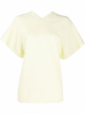 Wide-sleeve cotton T-shirt Bottega Veneta. Цвет: зеленый