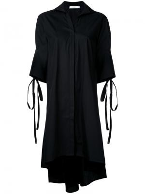 Платье-рубашка со шнуровкой на спине Co-Mun. Цвет: чёрный