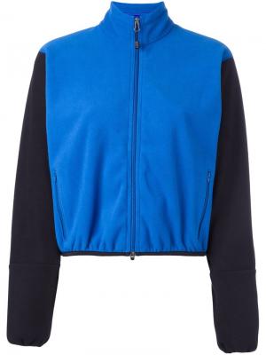 Куртка бомбер с контрастными рукавами Ganryu Comme Des Garcons. Цвет: синий
