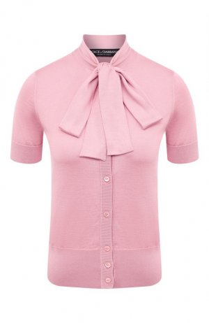 Шелковый кардиган Dolce & Gabbana. Цвет: розовый