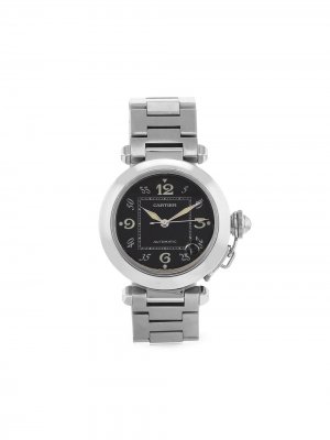 Наручные часы Pasha pre-owned 35 мм 1990-х годов Cartier. Цвет: черный