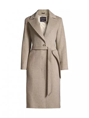Шерстяное пальто с поясом , серо-коричневый Cinzia Rocca