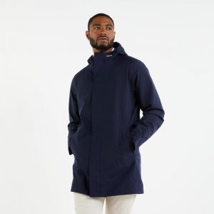 Мужская непромокаемая куртка ветрозащитная парка-дождевик Sailing 300 темно-синяя TRIBORD, цвет azul Tribord