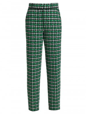 Вязаные укороченные брюки с узором «гусиные лапки», зеленый Barrie