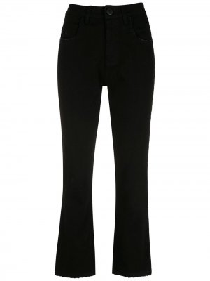 Укороченные расклешенные джинсы с завышенной талией Andrea Bogosian. Цвет: черный