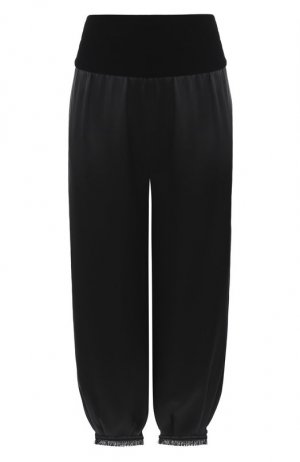 Шелковые брюки Giorgio Armani. Цвет: чёрный