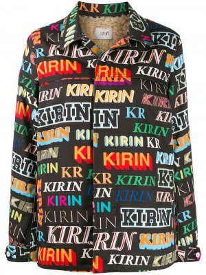 Куртка-рубашка с логотипом Kirin. Цвет: черный