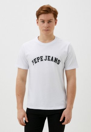 Футболка Pepe Jeans. Цвет: белый