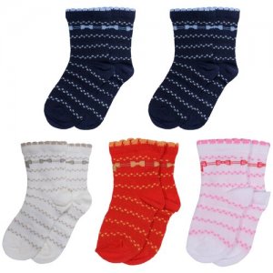 Комплект из 5 пар детских носков LORENZLine микс 2, размер 10-12. Цвет: мультиколор