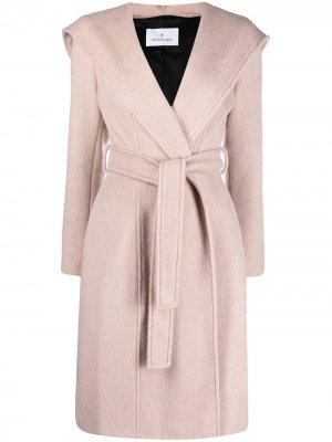 Пальто с капюшоном и завязками Manuel Ritz. Цвет: розовый