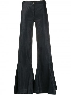 Расклешенные брюки с завышенной талией Chanel Pre-Owned. Цвет: синий