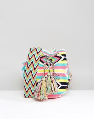 Разноцветная сумка Jardin Del Cielo. Цвет: розовый