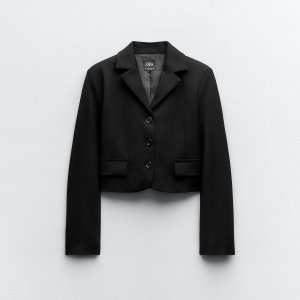 Блейзер Zara Tailored Cropped, черный