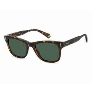 Солнцезащитные очки PLD-20636708651UC, коричневый, зеленый Polaroid. Цвет: зеленый/коричневый