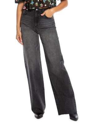 Широкие джинсы laguna с высокой посадкой Black Juicy Couture