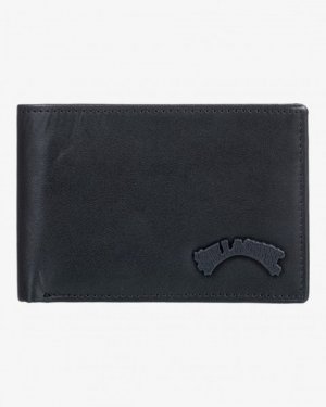 Складной кошелек Arch Leather Billabong. Цвет: черный