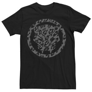 Мужская футболка с леопардовым логотипом Black Panther Marvel