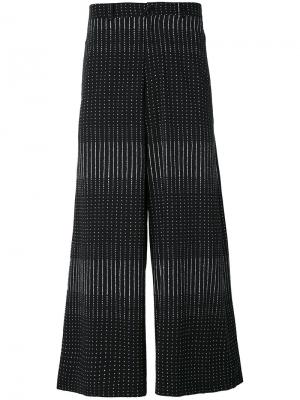 Широкие брюки с полосатым принтом Damir Doma. Цвет: чёрный