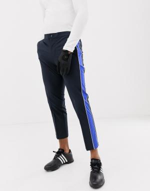 Темно-синие стретчевые брюки с лентой по бокам Golf Ivan-Темно-синий J.Lindeberg