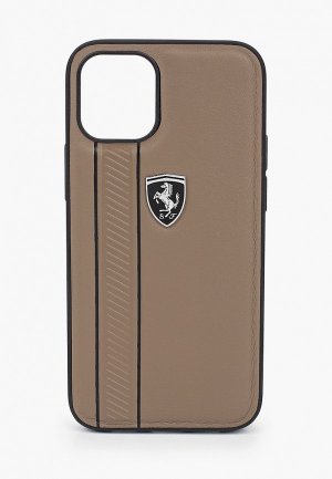 Чехол для iPhone Ferrari 12 mini (5.4). Цвет: коричневый