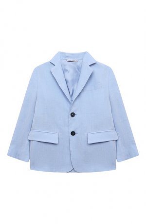 Льняной пиджак Dolce & Gabbana. Цвет: голубой