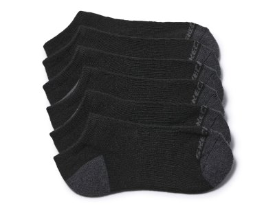 Носки спортивные детские с мягкой подкладкой, 6 штук, черный Skechers