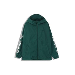 Originals Trefoil Regen Windbreaker Hooded Sports Jacket Men Outerwear Green GE1348 Adidas