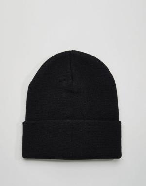 Черная мешковата шапка‑бини Gregorys. Цвет: черный