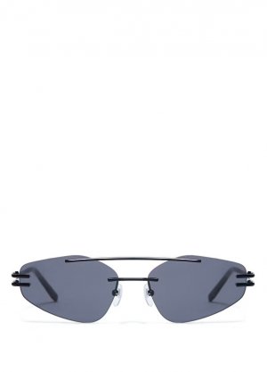 Черные солнцезащитные очки унисекс nona 6860 1 с геометрическим рисунком Gigi Studios