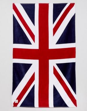 Полотенце с британским флагом Jack Wills. Цвет: темно-синий