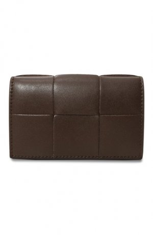 Кожаный футляр для кредитных карт Bottega Veneta. Цвет: коричневый