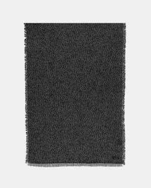 Черный шарф с животным принтом , V.Fraas