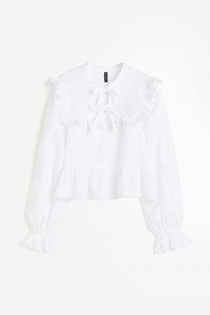 Блузка с оборками и завязками H&M