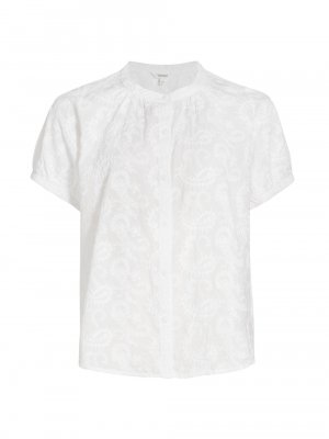 Хлопковая блузка с цветочным принтом Fallon и пуговицами спереди , белый Splendid